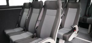 3 rows of Star Rider minivan seats installed in minivan