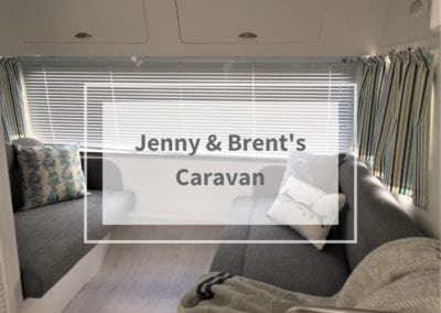 Refurbishment album cover with title Jenny & Brent's caravan