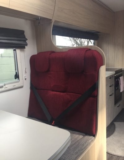 Second row seat in motorhome